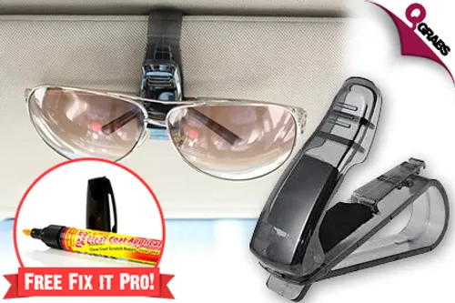 From QR15 Get Goodies for your Car - Choose from Visor Clips OR Mesh Pockets OR Visor Organizers with a FREE Car Scratch Repair Filler! (Up to QR65 Value)